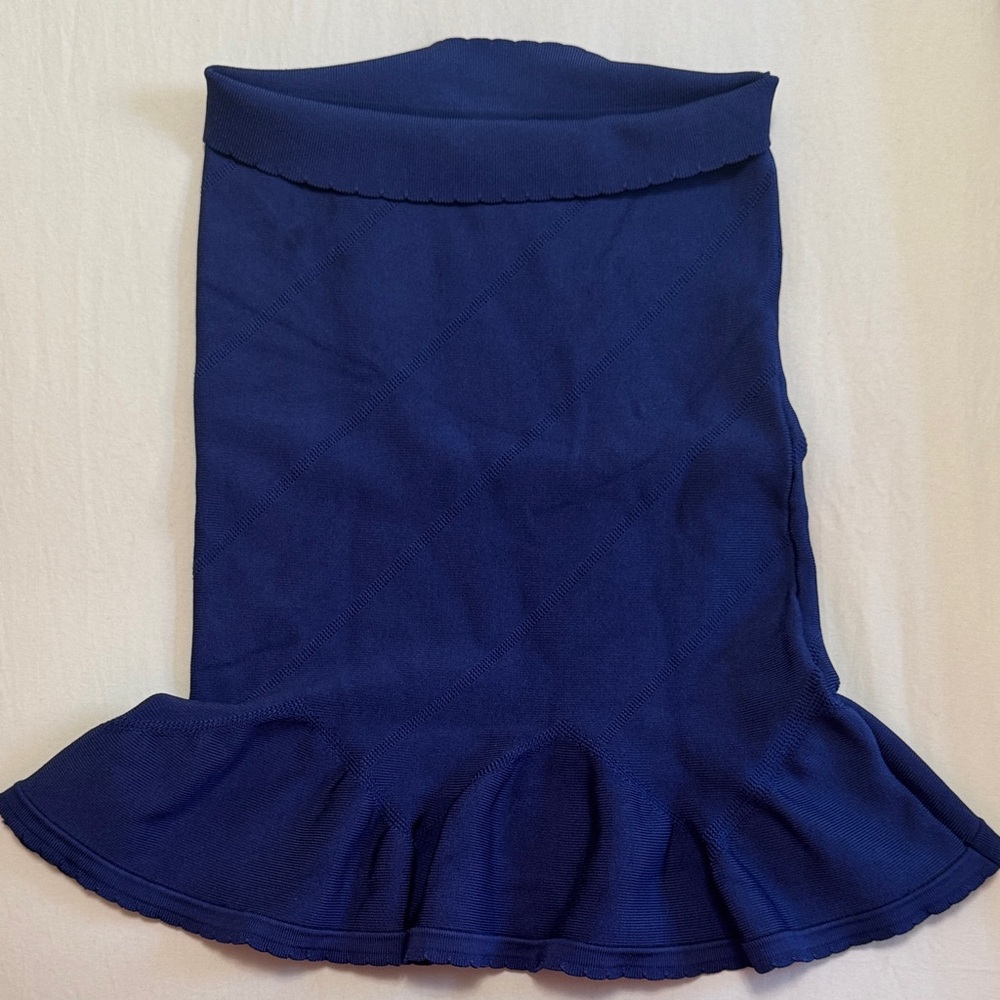 Bebe Bandage Peplum Skirt – Navy Blue – Size XXS